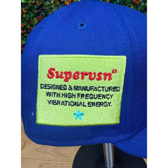 LA Los Angeles New Era x Supervsn Collab Hat Cap Emmbroidered Blue White 7 3/4 - Picture 7 of 14